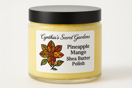 Pineapple Mango Shea Butter Sugar Polish | Cynthia's Secret Gardens